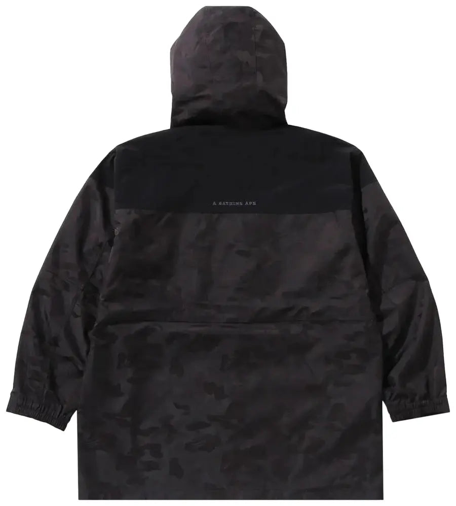 BAPE Solid Camo Jacquard Long Coat 'Black'
