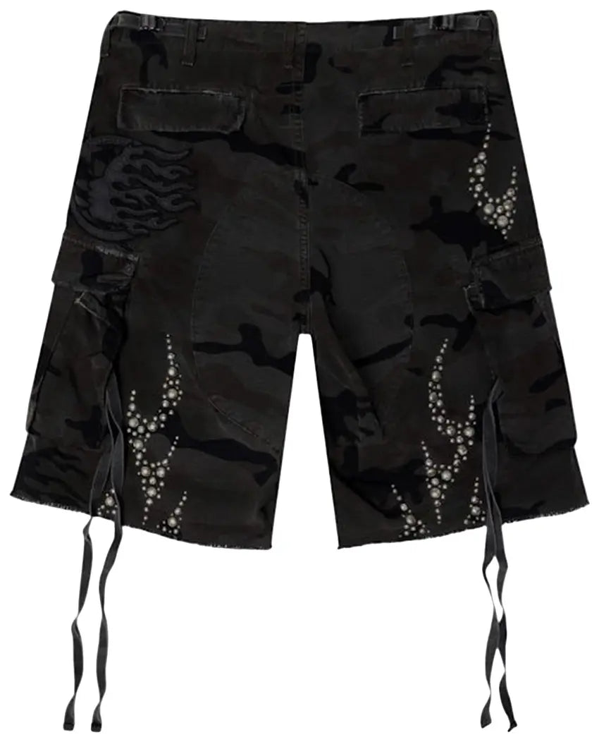 Hellstar Studded Cargo Shorts 'Black'