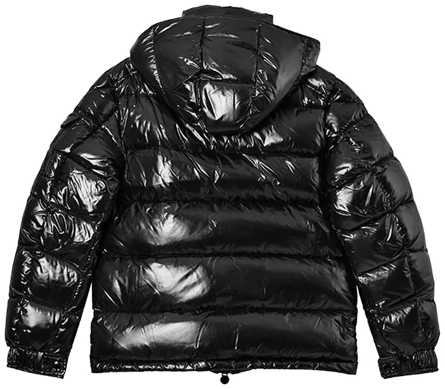 Moncler Maya Hooded Puffer Shiny Jacket 'Black'