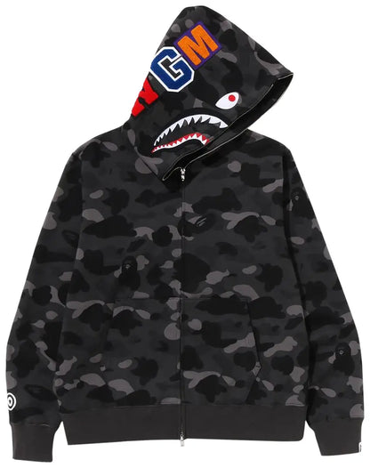BAPE Color Camo Shark Full Zip Hoodie 'Black'
