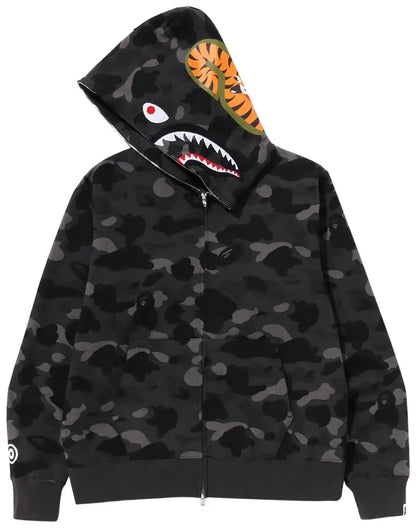BAPE Color Camo Shark Full Zip Hoodie 'Black'