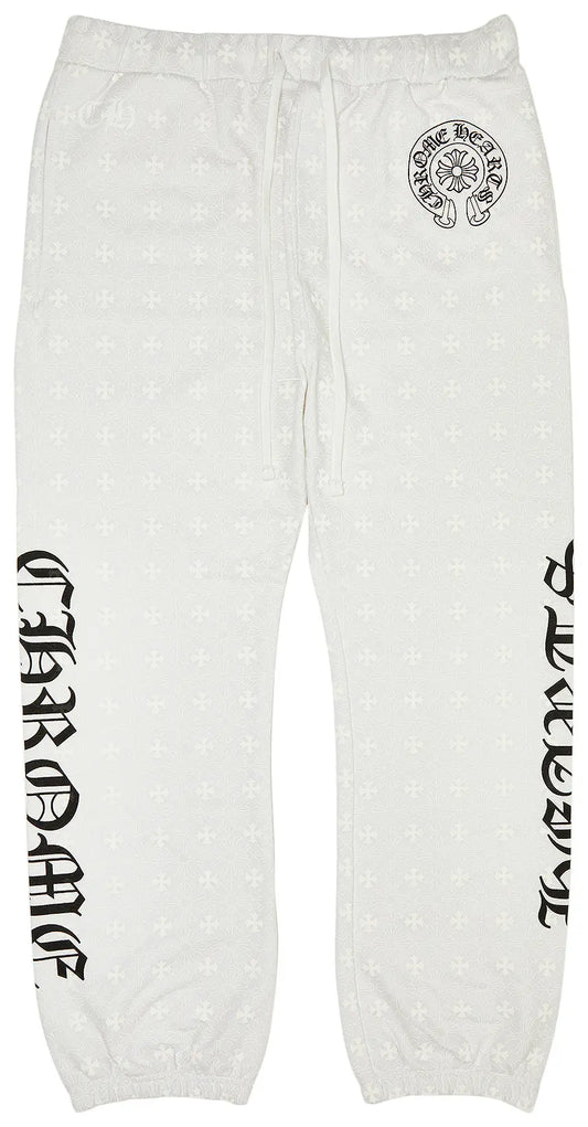 Chrome Hearts Monogram Sweatpants 'White'