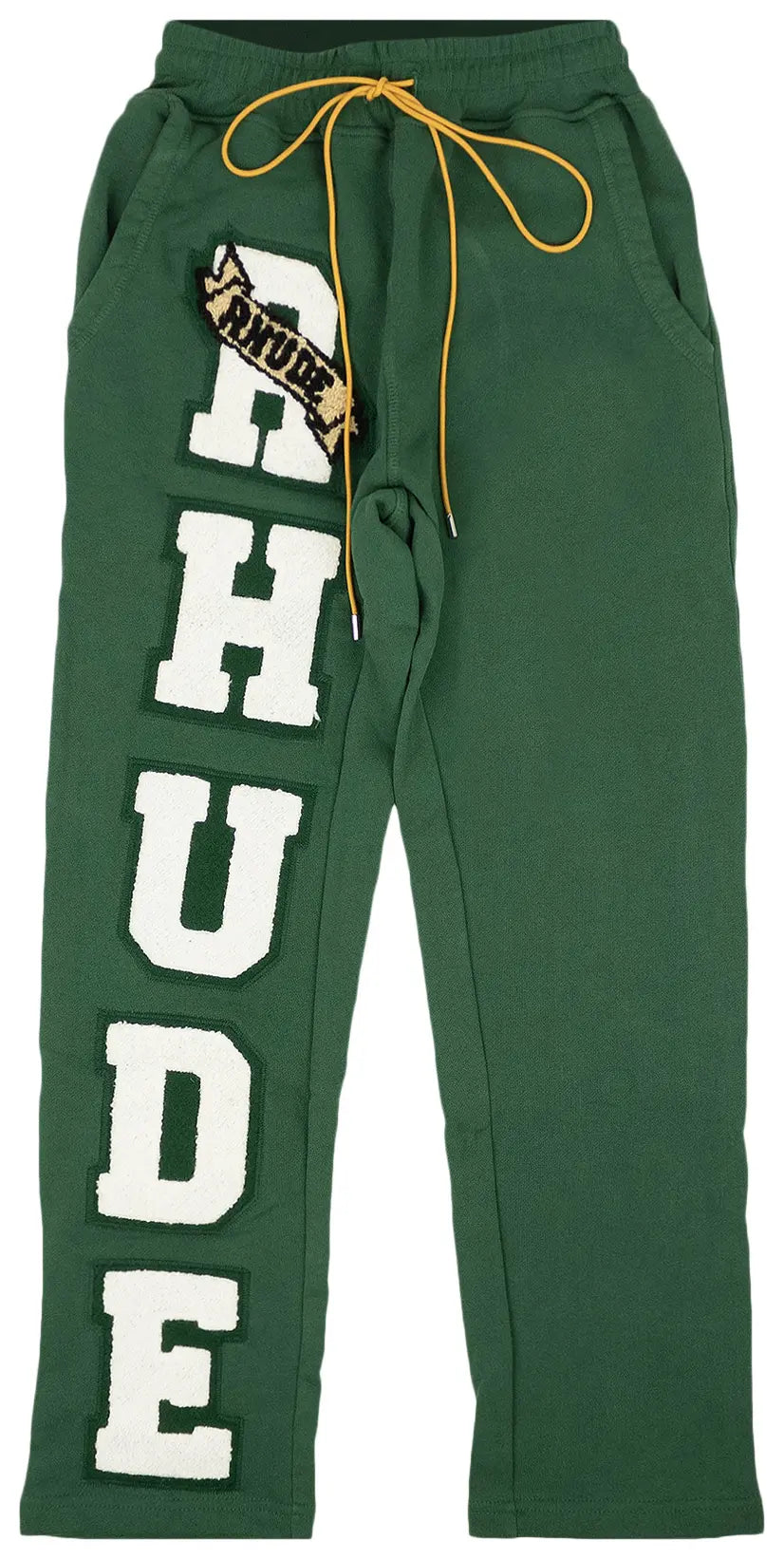Rhude Chenille Patch Sweatpants 'Green'