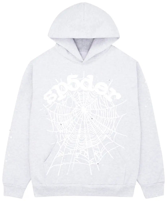 Sp5der OG Web Hoodie 'Heather Grey'