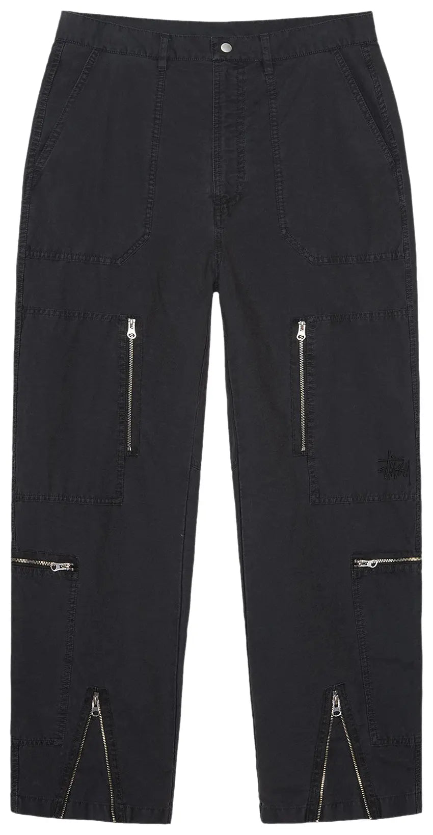 Stussy Pigment Dyed Ripstop Flight Pants 'Black'