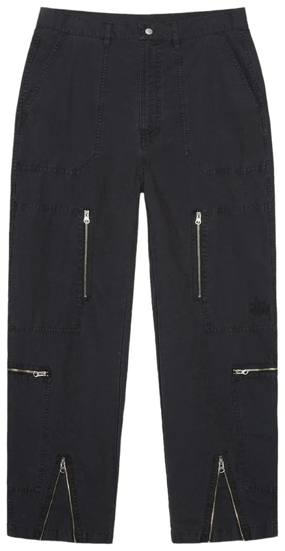 Stussy Pigment Dyed Ripstop Flight Pants 'Black'