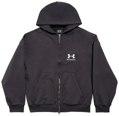 Balenciaga x Under Armour Zip Up Hoodie 'Black/White'