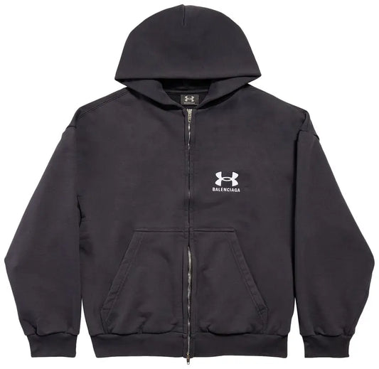 Balenciaga x Under Armour Zip Up Hoodie 'Black/White'
