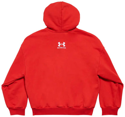 Balenciaga x Under Armour Zip Up Hoodie 'Red/White'