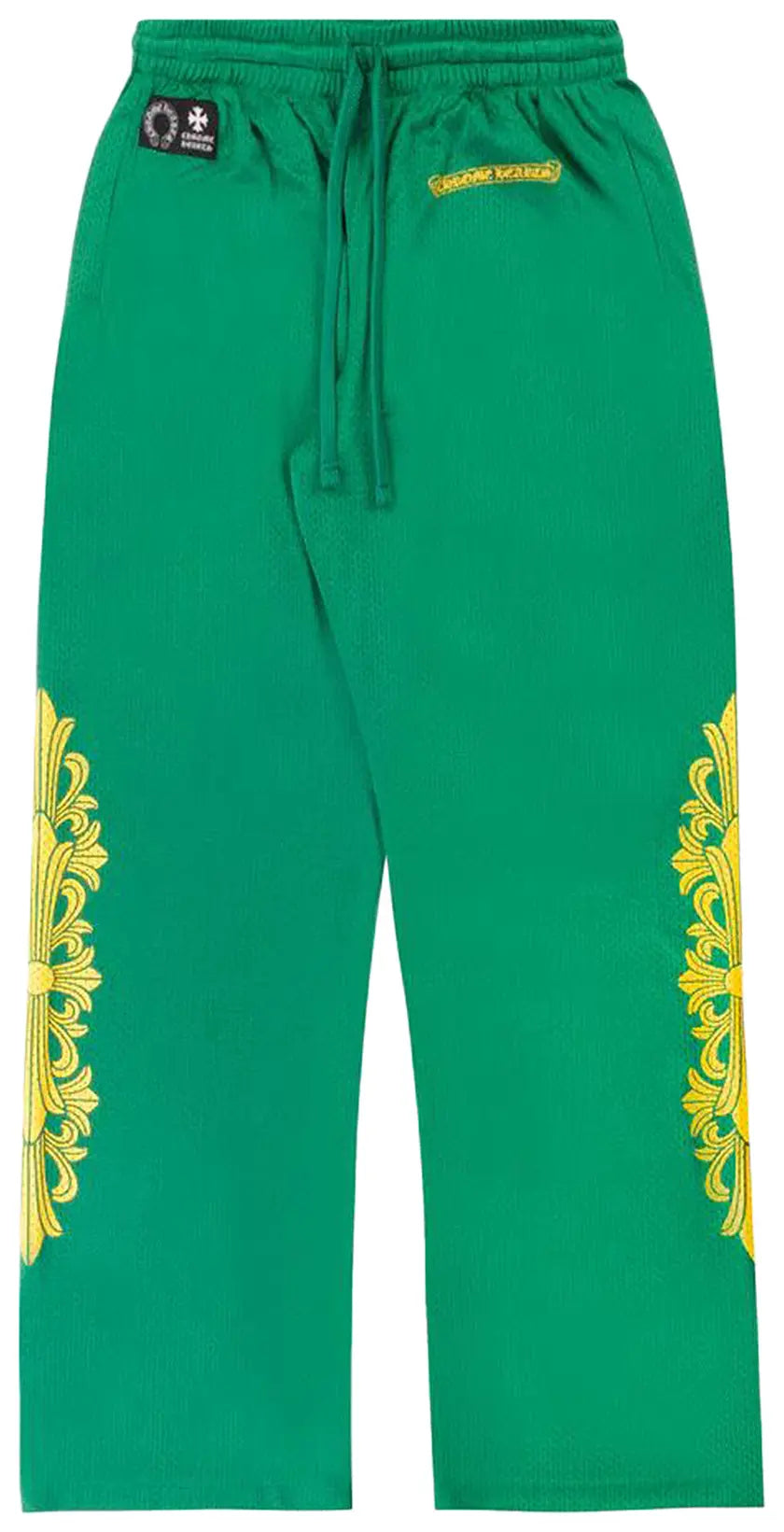 Chrome Hearts Floral Mesh Jersey Pants 'Green/Gold'