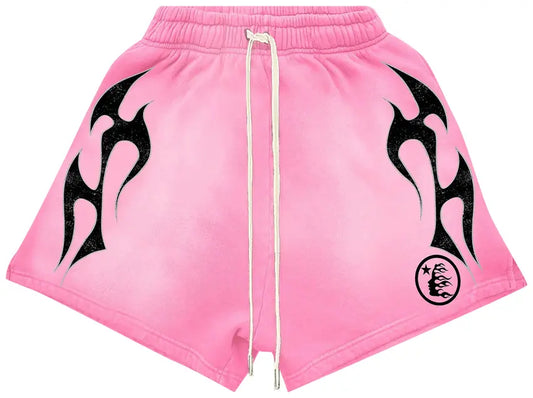 Hellstar Flame Shorts 'Pink/Black'