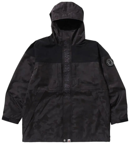 BAPE Solid Camo Jacquard Long Coat 'Black'
