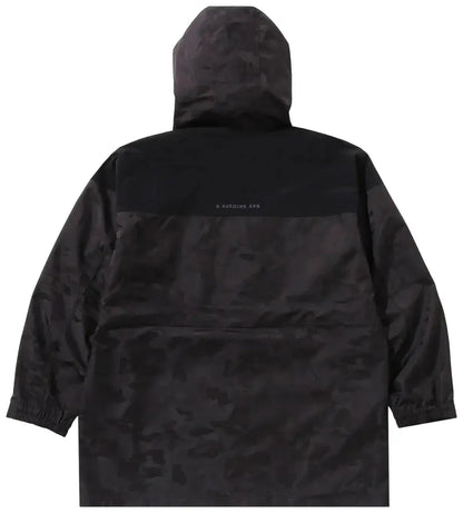 BAPE Solid Camo Jacquard Long Coat 'Black'