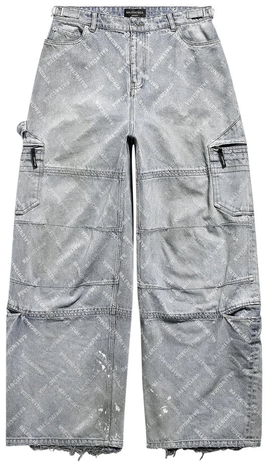 Balenciaga Denim Cargo Pants 'Blonde Ring'