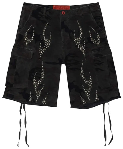 Hellstar Studded Cargo Shorts 'Black'