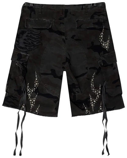 Hellstar Studded Cargo Shorts 'Black'