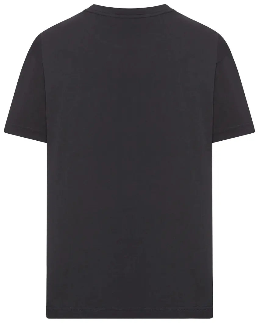 Palm Angels Curved Logo Tee 'Black/Off White'