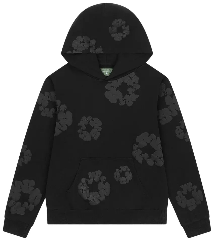 Denim Tears Mono Wreath Hoodie 'Black'