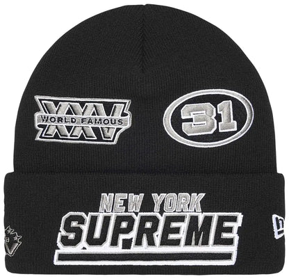 Supreme New Era Football Beanie 'Black'