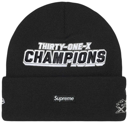 Supreme New Era Football Beanie 'Black'