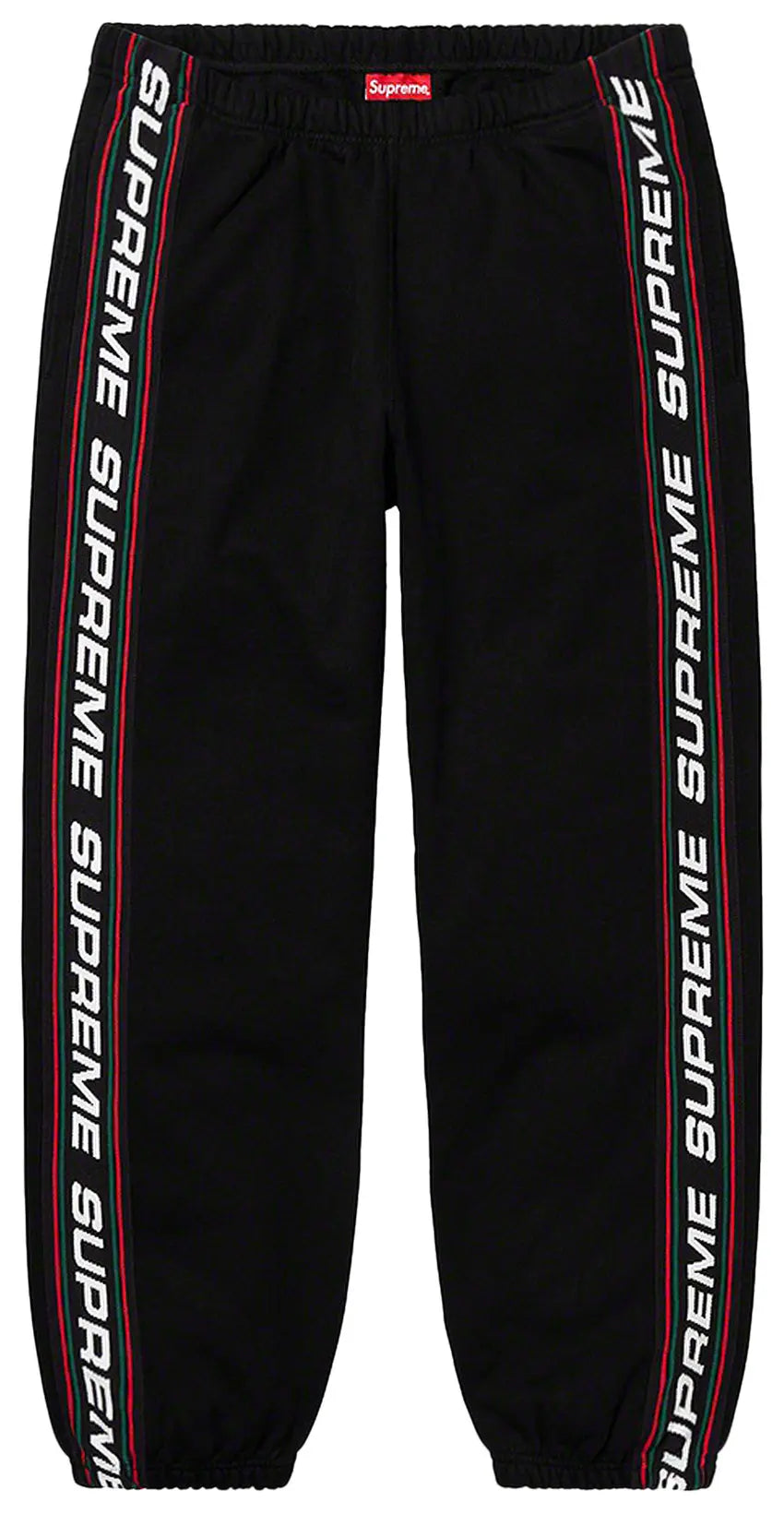 Supreme Text Rib Sweatpant 'Black'