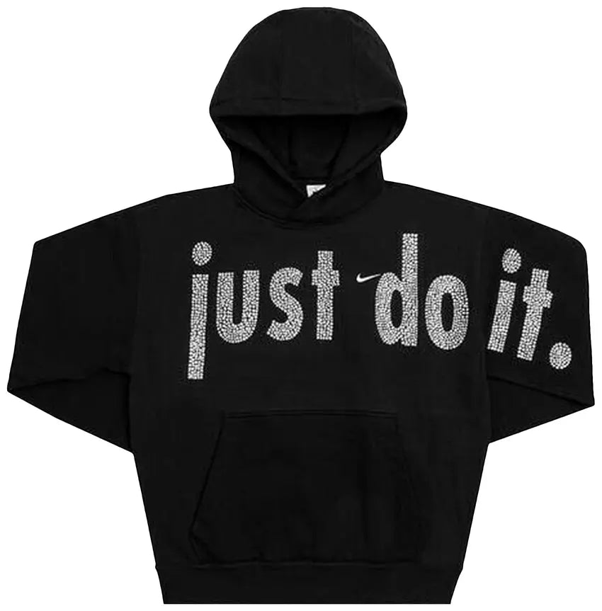 Cactus Plant Flea Market x Nike x Swarovski Crystals Just Do It Hooded Pullover 'Black'