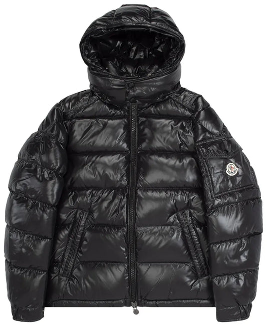 Moncler Maya Hooded Puffer Shiny Jacket 'Black'
