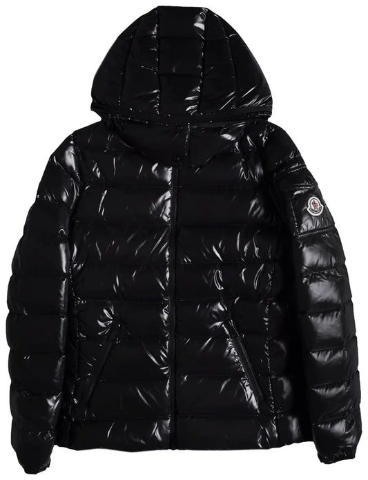 Moncler Bady Hooded Shiny Full Zip Jacket 'Black'