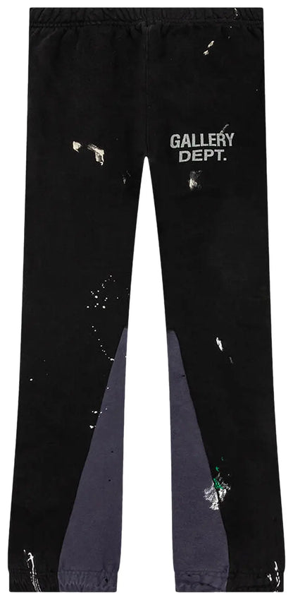 Gallery Dept. Logo Flare Sweatpants 'Washed Black'